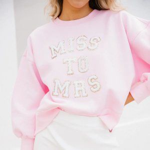 MISS TO MRS PINK PULLOVER - BUBBLEGUM PINK - SIZE S